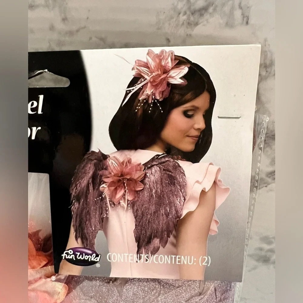 Rose Gold Feather Angel Wings Hair Accessory